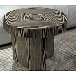 Столик журнальный круглый с полосатым узором Zebroids варинант исполнения - 4 | Loft Concept в Самаре