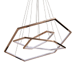 Люстра с 3-мя подвесами в виде шестиугольников Hexagon Horizontal варинант исполнения - 1 | Loft Concept в Самаре