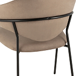 Коричневый стул с обивкой из искусственной замши Alexis варинант исполнения - 7 | Loft Concept в Самаре