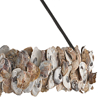 Люстра круглая с абажуром из устричных раковин Sea Ravens варинант исполнения - 1 | Loft Concept в Самаре