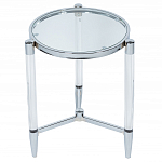 Приставной столик со стеклянной столешницей Deimos варинант исполнения - 1 | Loft Concept в Самаре