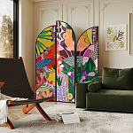 Ширма цветочный принт Colored Partition варинант исполнения - 3 | Loft Concept в Самаре