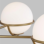 Люстра с 5-ю белыми шарообразными плафонами в сферические каркасах Feiss варинант исполнения - 4 | Loft Concept в Самаре