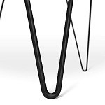 Стол журнальный c круглой столешницей из стекла серого цвета Gray and Gold Marble варинант исполнения - 6 | Loft Concept в Самаре