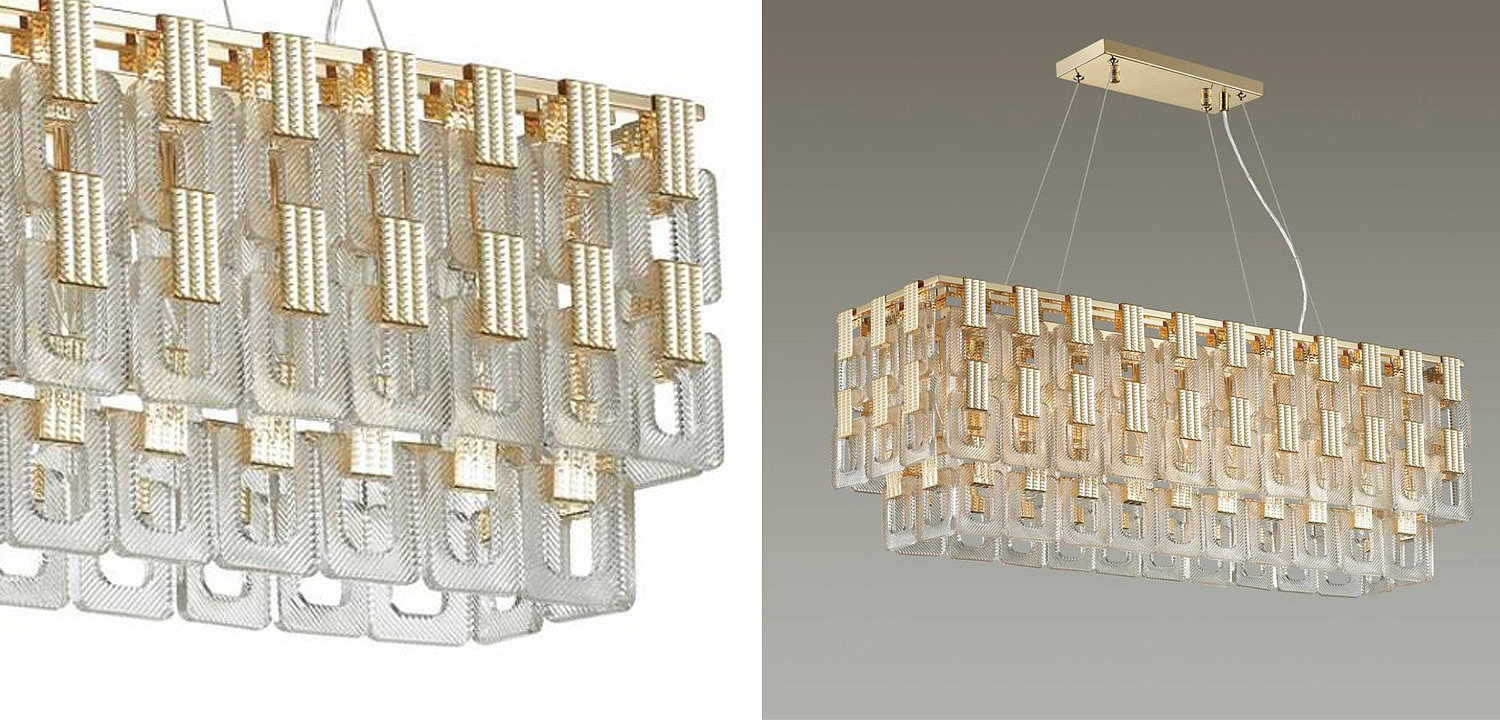 Люстра Ribbed Elements Pendant Linear Люстра Ribbed Elements Pendant Linear - Loft-Concept в Самаре