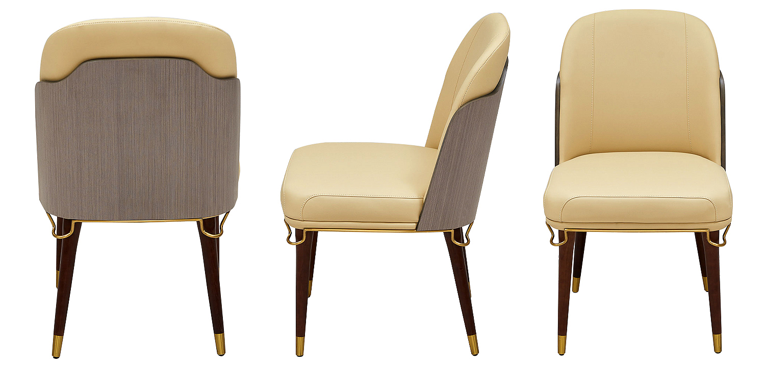 Стул бежевый Emilis Chair ножки из массива ясеня Стул бежевый Emilis Chair ножки из массива ясеня - Loft-Concept в Самаре