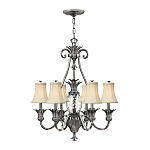 Люстра с 7-ю кремовыми текстильными абажурами Hinkley варинант исполнения - 2 | Loft Concept в Самаре
