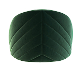 Барный стул со спинкой и металлической подставкой на 4-х деревянных ножках Зеленый Велюр Vendramin Chair варинант исполнения - 3 | Loft Concept в Самаре