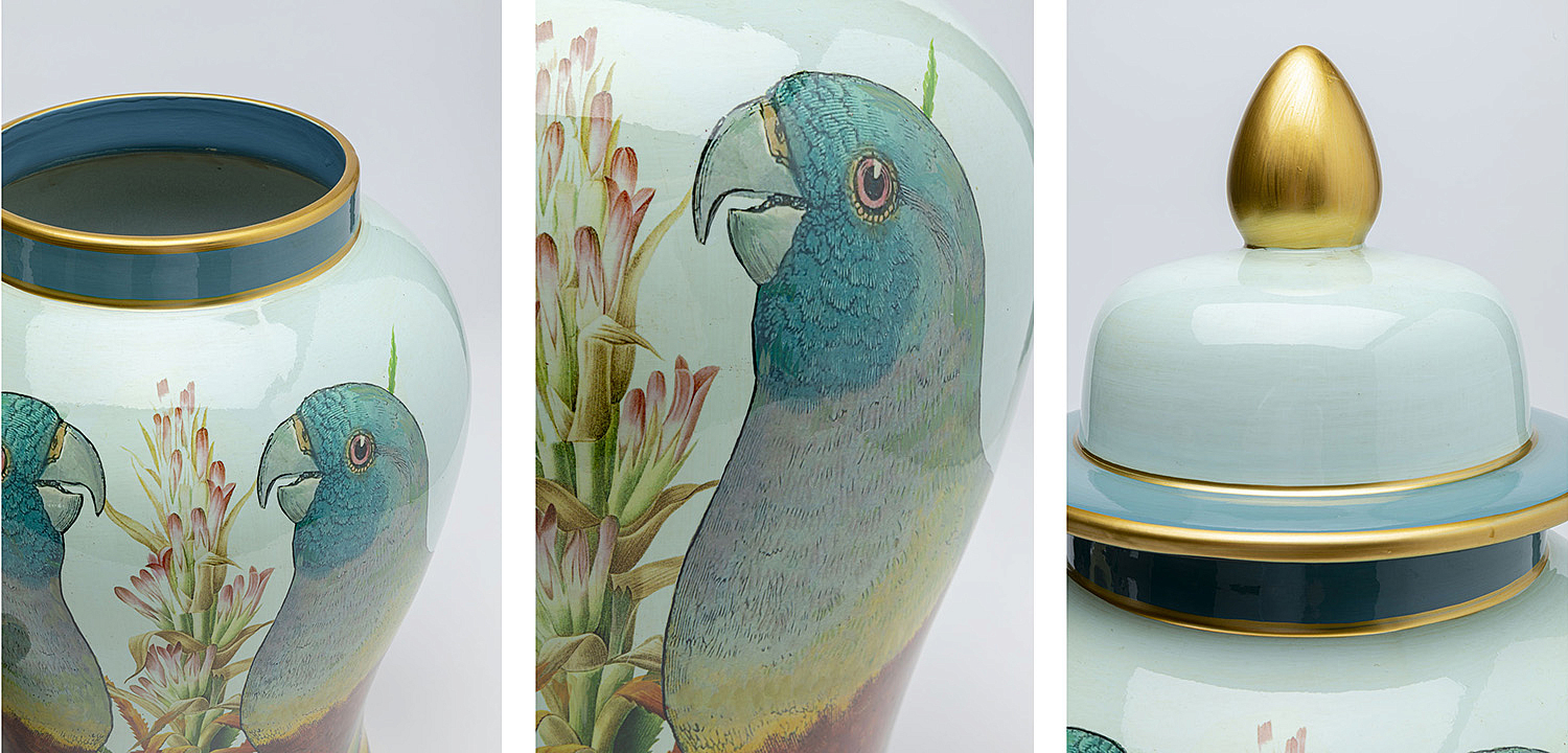 Ваза Porcelain Vase Parrots Ваза Porcelain Vase Parrots - Loft-Concept в Самаре
