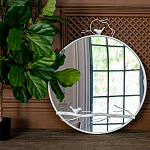 Зеркало настенное в раме белого цвета с декором птица на ветке Mirror Portal варинант исполнения - 2 | Loft Concept в Самаре