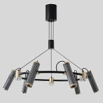 Люстра круглая с 9-ю цилиндрическими плафонами на магнитном креплении Bronze Concert варинант исполнения - 1 | Loft Concept в Самаре