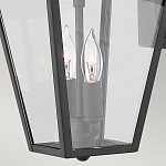 Настенный фонарь черного цвета с прозрачным стеклянным плафоном трапециевидной формы Hinkley варинант исполнения - 10 | Loft Concept в Самаре