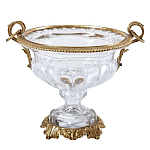 Чаша из прозрачного стекла с бронзовой подставкой и ручками Eden Garden варинант исполнения - 1 | Loft Concept в Самаре
