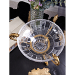 Чаша из прозрачного рельефного стекла на бронзовой подставке Eden Garden варинант исполнения - 2 | Loft Concept в Самаре