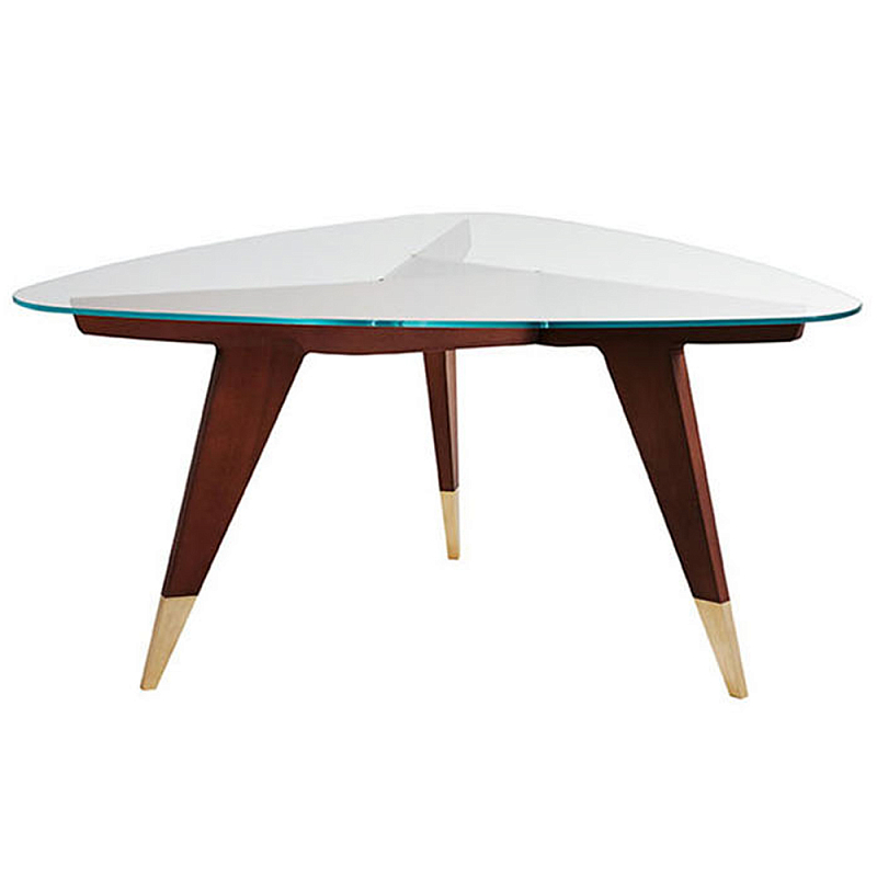 Дизайнерский кофейный стол со стеклянной столешницей Gio Ponti D.552.2 Coffee Table Прозрачное Стекло Коричневый Латунь Дизайнерский кофейный стол со стеклянной столешницей Gio Ponti D.552.2 Coffee Table Прозрачное Стекло Коричневый Латунь в Самаре | Loft Concept