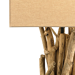 Настольная лампа с каркасом в виде веток деревьев и тканевым абажуром Natural Driftwood варинант исполнения - 1 | Loft Concept в Самаре