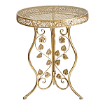 Столик приставной золотистый с орнаментом на столешнице Tanzania варинант исполнения - 1 | Loft Concept в Самаре