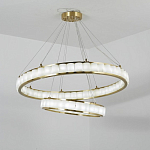 Люстра с 2-мя кольцами из натурального камня с регулируемыми плафонами Durability of Stone варинант исполнения - 4 | Loft Concept в Самаре