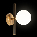 Бра с золотым основанием и белым плафоном в форме шара Bubble варинант исполнения - 2 | Loft Concept в Самаре