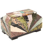 Шкатулка из натурального камня змеевик Stone Casket варинант исполнения - 2 | Loft Concept в Самаре