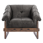 Кресло Duncan винтажная черная кожа варинант исполнения - 1 | Loft Concept в Самаре