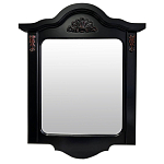 Зеркало черное настенное прямоугольное в стиле прованс Black Provence варинант исполнения - 1 | Loft Concept в Самаре