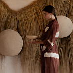 Большая дизайнерская Инсталляция из соломы RAFFIA Installation  варинант исполнения - 1 | Loft Concept в Самаре