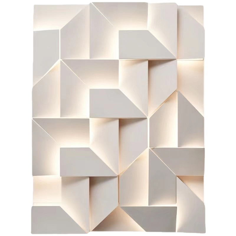 Светящийся настенный арт-объект Geometric Wall Art Object Белый в Самаре | Loft Concept 