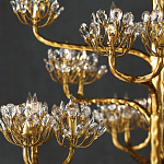 Люстра золотая в виде растения Golden Flower Glade варинант исполнения - 5 | Loft Concept в Самаре