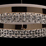 Люстра в виде кольца золотого цвета с прозрачными вставками Radiant Rail варинант исполнения - 8 | Loft Concept в Самаре