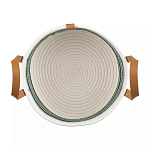 Корзина для хранения с ручками плетеная Interlacement Green  варинант исполнения - 1 | Loft Concept в Самаре