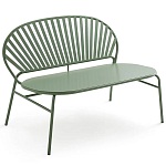 Зелёная скамья из стали Goodwin Metal Bench Green варинант исполнения - 1 | Loft Concept в Самаре
