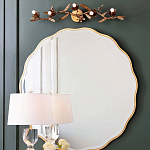 Золотое настенное зеркало Yvon Mirror варинант исполнения - 1 | Loft Concept в Самаре