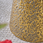 Журнальный столик с конусообразной основой и текстурной поверхностью золотого цвет Ethnic Metal варинант исполнения - 4 | Loft Concept в Самаре