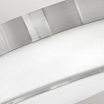 Потолочный светильник для ванных комнат цвета никель с плафоном из опалового стекла и декоративными держателями Hinkley варинант исполнения - 3 | Loft Concept в Самаре