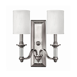 Бра с 2-мя белыми текстильными абажурами Hinkley варинант исполнения - 1 | Loft Concept в Самаре