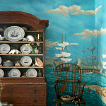 Обои ручная роспись Nantucket Crossing Brandt colourway on scenic paper варинант исполнения - 1 | Loft Concept в Самаре