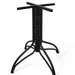 Стол обеденный с круглой столешницей из керамики на четырех черных ножках Sand Ceramics варинант исполнения - 5 | Loft Concept в Самаре