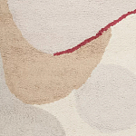 Ковер из хлопка с абстрактным принтом бежевого цвета Elysian Flow Blush варинант исполнения - 4 | Loft Concept в Самаре