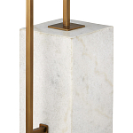 Торшер с прямоугольным абажуром на белом мраморном основании Asymmetry on Marble варинант исполнения - 2 | Loft Concept в Самаре