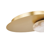 Бра с овальным основанием золотого цвета  и плафоном из алебастра Shaw Lighting варинант исполнения - 3 | Loft Concept в Самаре