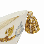 Чехол на подушку с кисточками и вышивкой птиц Ethnic mix Birds Square варинант исполнения - 3 | Loft Concept в Самаре