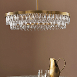 Люстра круглая с подвесками в форме стеклянных капель Glass Rain варинант исполнения - 3 | Loft Concept в Самаре