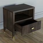 Прикроватная тумбочка с полкой Elsa Dreams Walnut  варинант исполнения - 2 | Loft Concept в Самаре