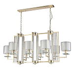 Люстра прямоугольной формы с 8-ю цилиндрическими плафонами из стекла Laurent варинант исполнения - 5 | Loft Concept в Самаре