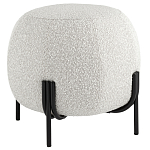 Пуф в ткани букле молочного цвета Pikelet варинант исполнения - 1 | Loft Concept в Самаре