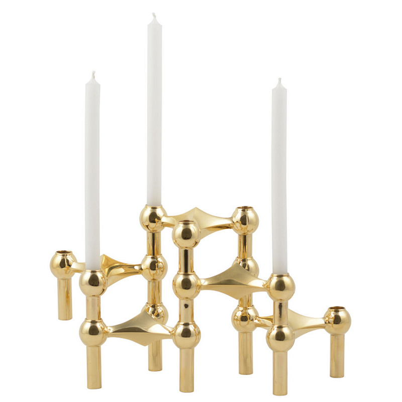 Подсвечник STOFF NAGEL CANDLE HOLDER Глянцевое золото Черный Хром Подсвечник STOFF NAGEL CANDLE HOLDER Глянцевое золото Черный Хром в Самаре | Loft Concept