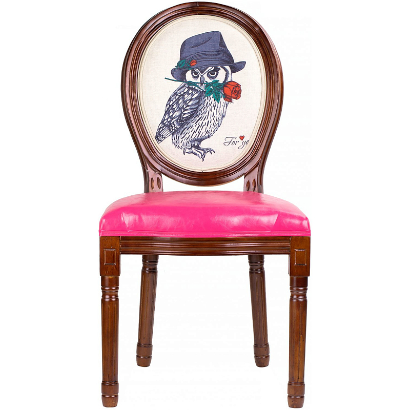 Стул French the owl is elegant Белый Бежевый Розовый Серый Стул French the owl is elegant Белый Бежевый Розовый Серый в Самаре | Loft Concept