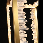 Настольная лампа прямоугольная с декоративными элементами в виде кристаллов Smooth Shine варинант исполнения - 3 | Loft Concept в Самаре