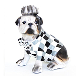 Статуэтка собака в клетчатой куртке Fashionable Dogs Cell варинант исполнения - 1 | Loft Concept в Самаре